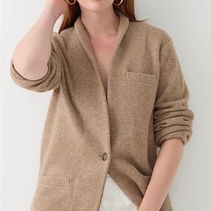J Crew Cocoon Sweater Blazer-worn once! Color is Heather Mushroom.
